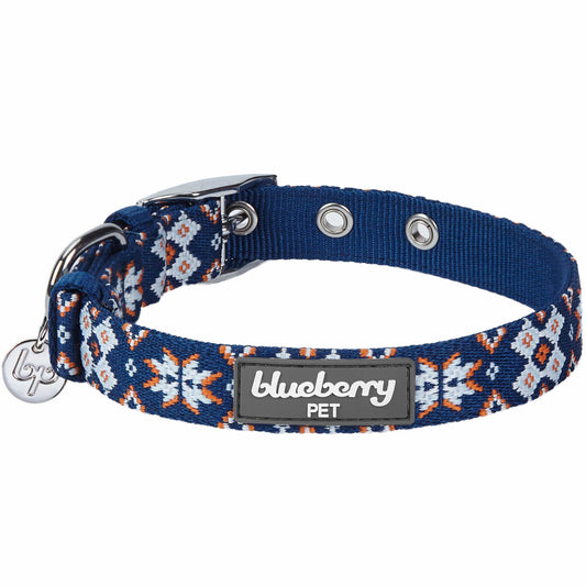 Southwestern Pattern Polyester Webbing Dog Collar